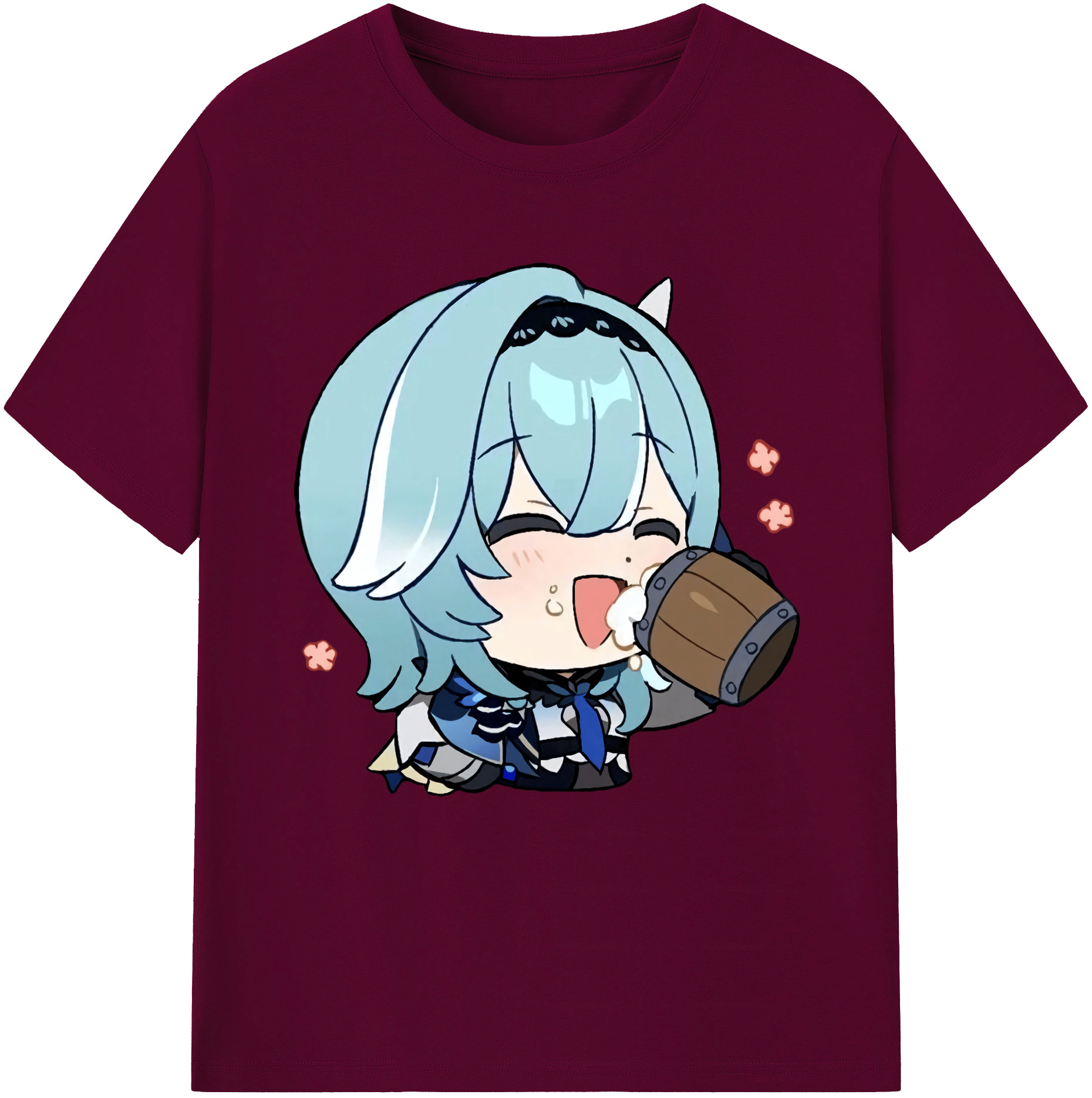 げんし神 优菈 ゆうら genshin Yūra レディースカジュアルプリントTシャツ（綿100％）